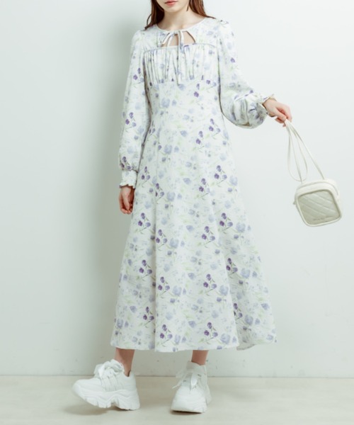 「OLIVE des OLIVE」 長袖ワンピース FREE ピンク レディース_画像6