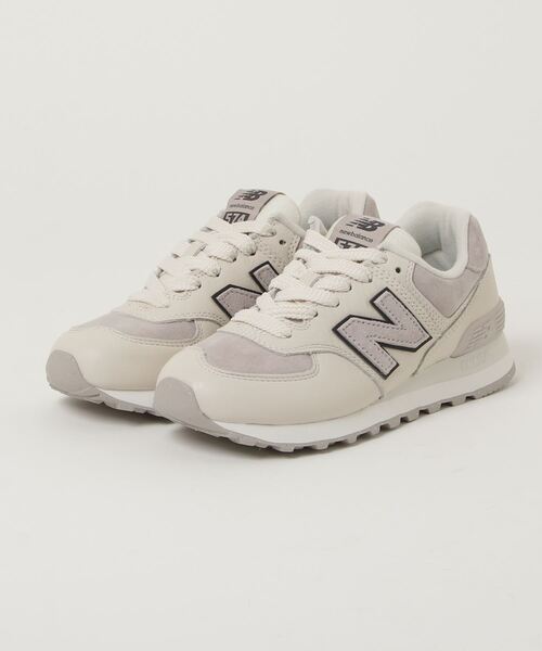 「New Balance」 ローカットスニーカー 22.5cm オフホワイト レディース