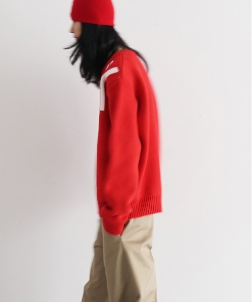 セーター ニット MOWALOLA Ebony relaxed jumper メンズ レディースの画像