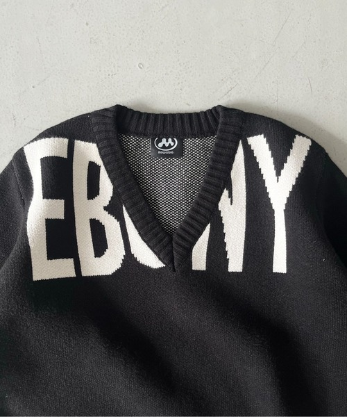セーター ニット MOWALOLA Ebony relaxed jumper メンズ レディースの画像