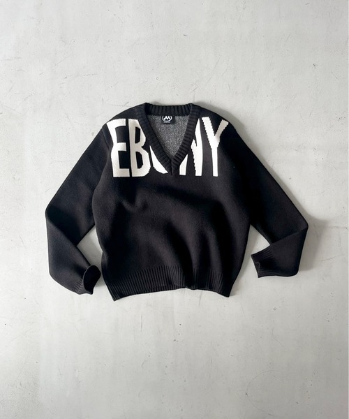 セーター ニット MOWALOLA Ebony relaxed jumper メンズ レディースの画像