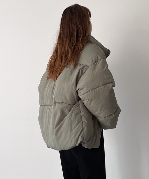 「CANAL JEAN」 「El mar」ナイロンブルゾン LARGE グレー レディース_画像7