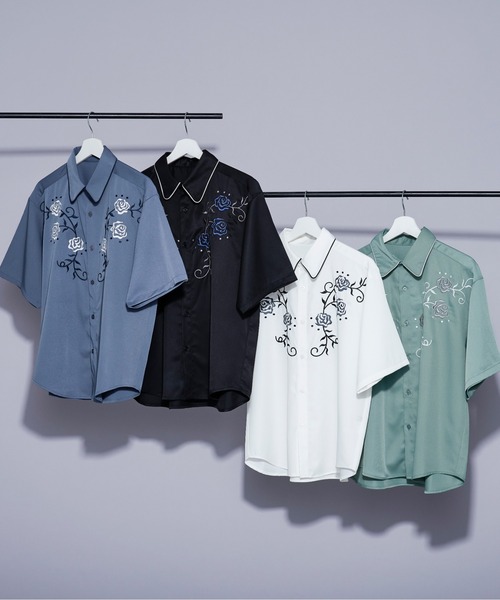 「Ellno Loset」 長袖シャツ MEDIUM ブラック メンズ_画像2
