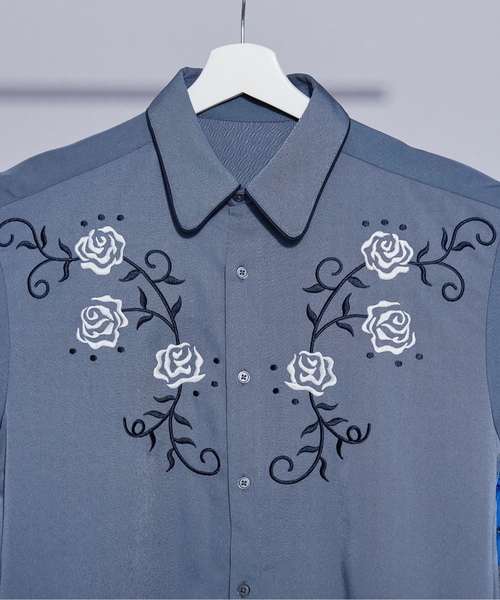 「Ellno Loset」 長袖シャツ MEDIUM ブラック メンズ_画像3