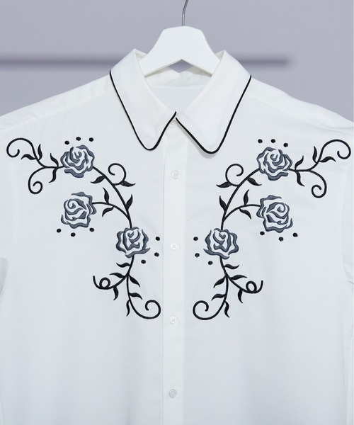 「Ellno Loset」 長袖シャツ MEDIUM ブラック メンズ_画像5