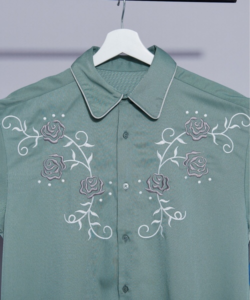 「Ellno Loset」 長袖シャツ MEDIUM ブラック メンズ_画像6