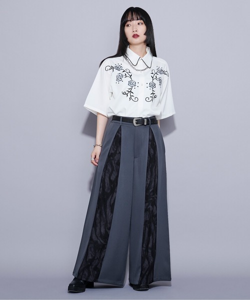 「Ellno Loset」 長袖シャツ MEDIUM ブラック メンズ_画像7