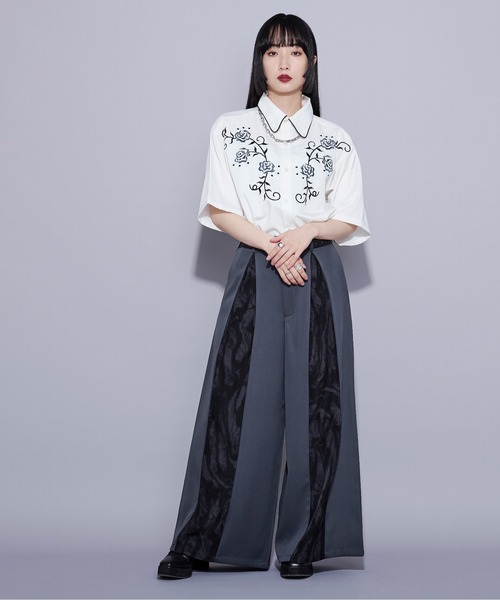 「Ellno Loset」 長袖シャツ MEDIUM ブラック メンズ_画像8