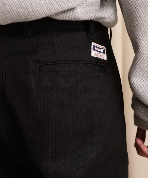 「schott」 チノパンツ M ブラック メンズの画像