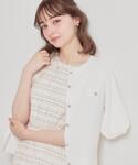 カーディガン 半袖 「洗える・着映え」ビジュー...の詳細画像4