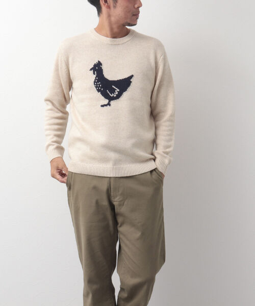「NOLLEY'S goodman」 長袖ニット M ネイビー メンズ_画像3