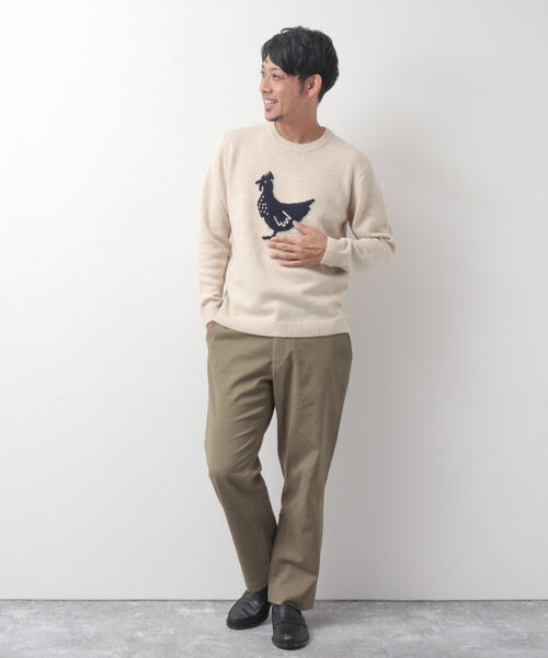 「NOLLEY'S goodman」 長袖ニット M ネイビー メンズ_画像5