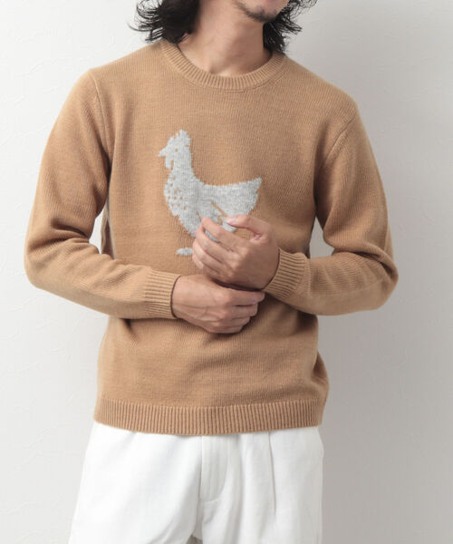 「NOLLEY'S goodman」 長袖ニット M ネイビー メンズ_画像9