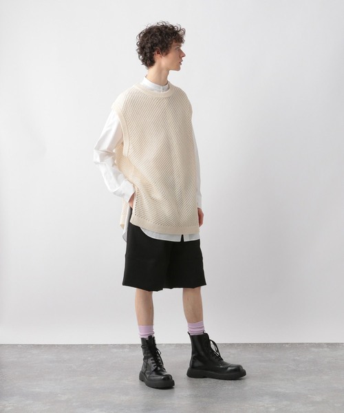 「STERNBERG」 ノースリーブニット LARGE ブラック メンズ_1