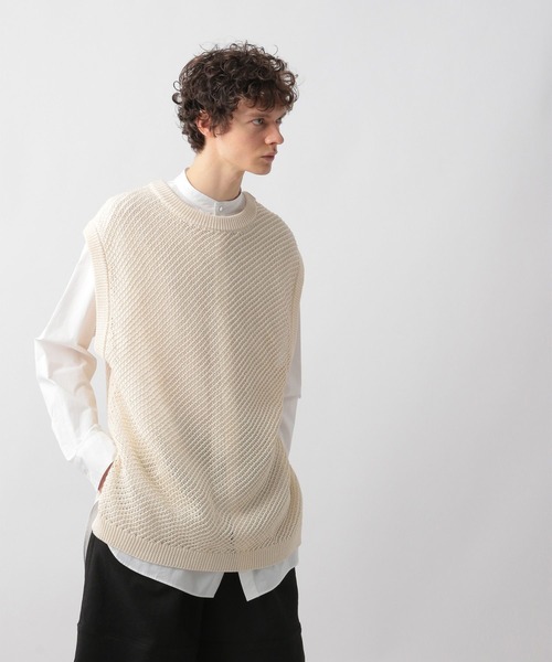 「STERNBERG」 ノースリーブニット LARGE ブラック メンズ_5