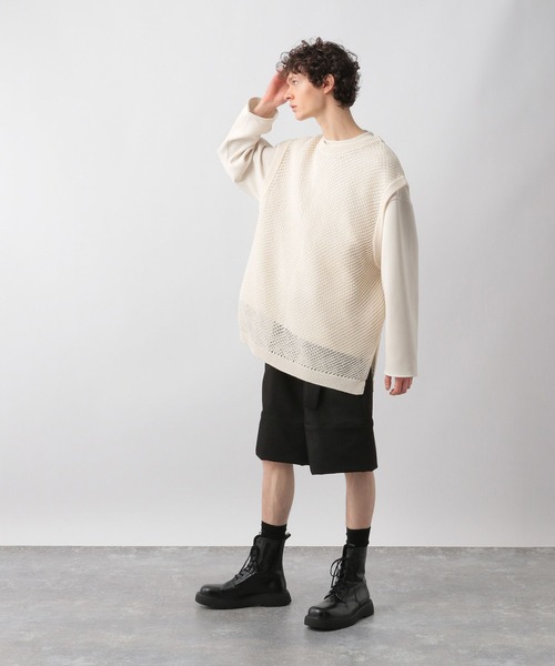「STERNBERG」 ノースリーブニット LARGE ブラック メンズ_6