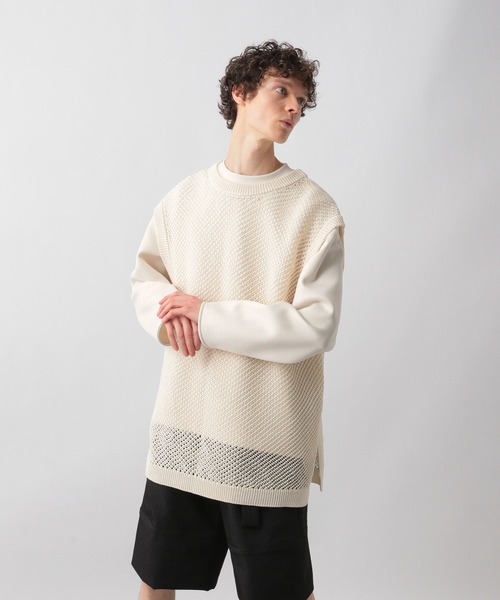 「STERNBERG」 ノースリーブニット LARGE ブラック メンズ_8