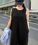 サロペット オーバーオール ノースリーブスウェ...の詳細画像5