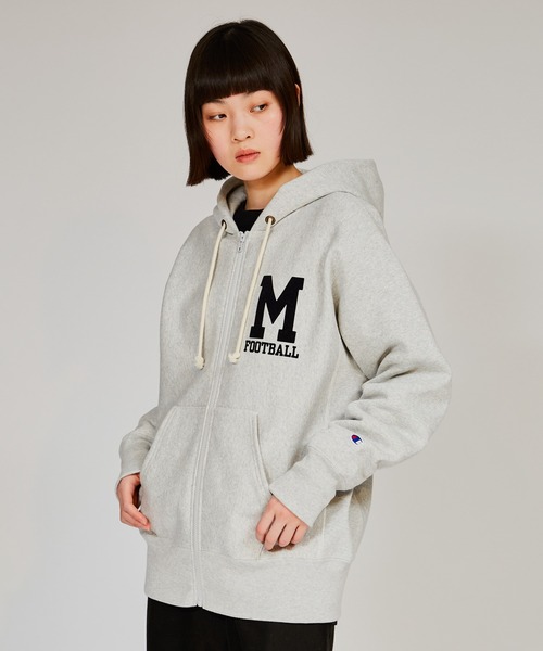 RHC×Champion グレー ジップアップパーカー Lサイズ Champion（チャンピオン） ジップアップパーカー LARGE シルバーグレー