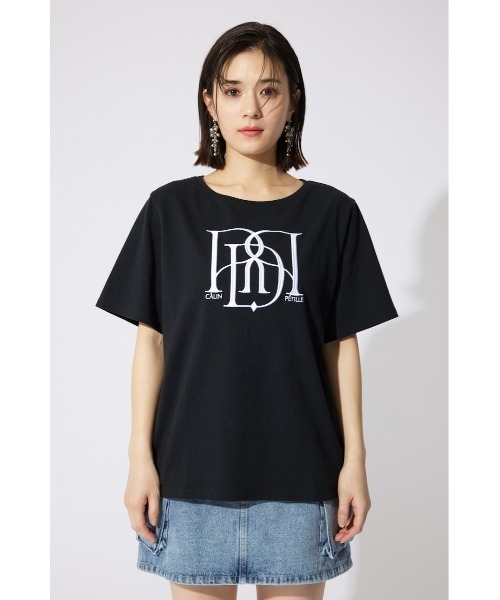 「rienda」 半袖Tシャツ FREE ブラック レディース_画像4