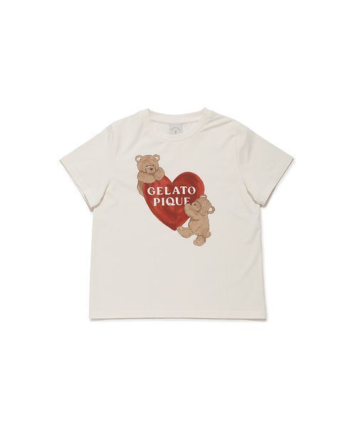 パジャマ 「JUNIOR」 「接触冷感」BEAR HEATワンポイントTシャツ＆ボーダーショートパンツセット キッズ 子供 男の子 女の子の画像