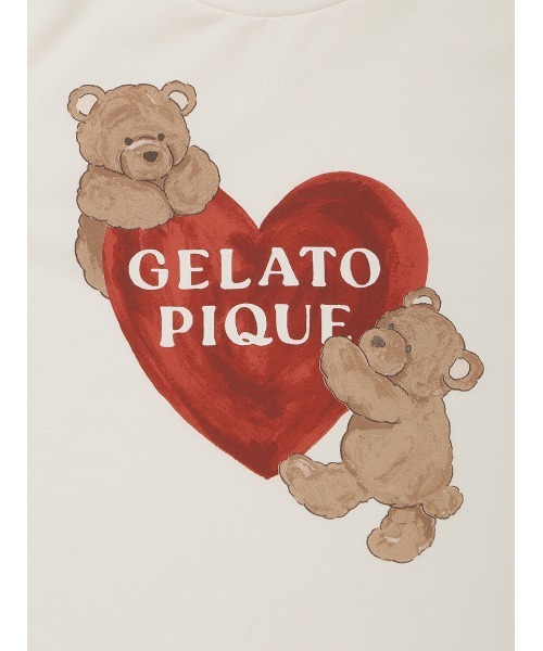 パジャマ 「JUNIOR」 「接触冷感」BEAR HEATワンポイントTシャツ＆ボーダーショートパンツセット キッズ 子供 男の子 女の子の画像