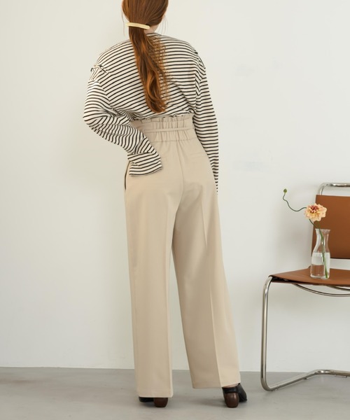 「hinari」 スラックス SMALL アイボリー レディース_画像2