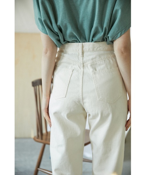 「BLACK BY MOUSSY」 デニムパンツ 23inch ホワイト レディース_画像3