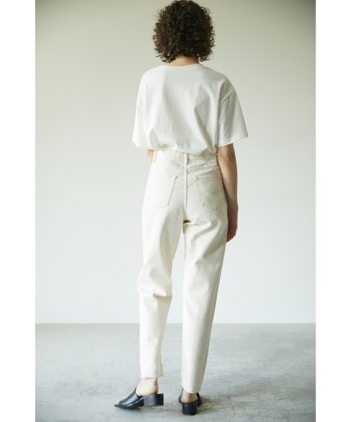 「BLACK BY MOUSSY」 デニムパンツ 23inch ホワイト レディース_画像4