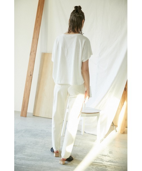 「BLACK BY MOUSSY」 デニムパンツ 23inch ホワイト レディース_画像5