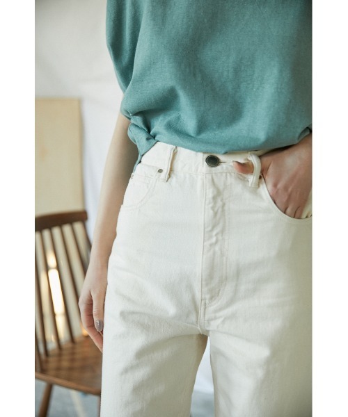 「BLACK BY MOUSSY」 デニムパンツ 23inch ホワイト レディース_画像6