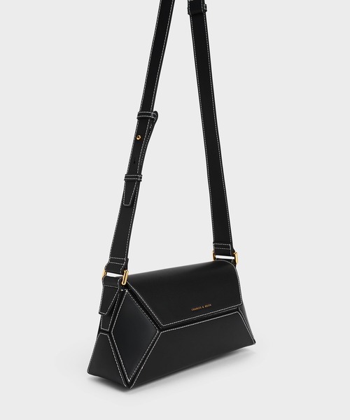 「CHARLES & KEITH」 ショルダーバッグ M ホワイト レディース_画像2