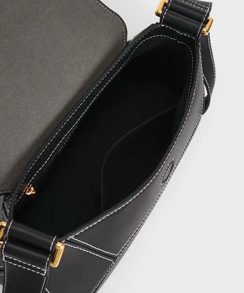 「CHARLES & KEITH」 ショルダーバッグ M ホワイト レディース_画像5