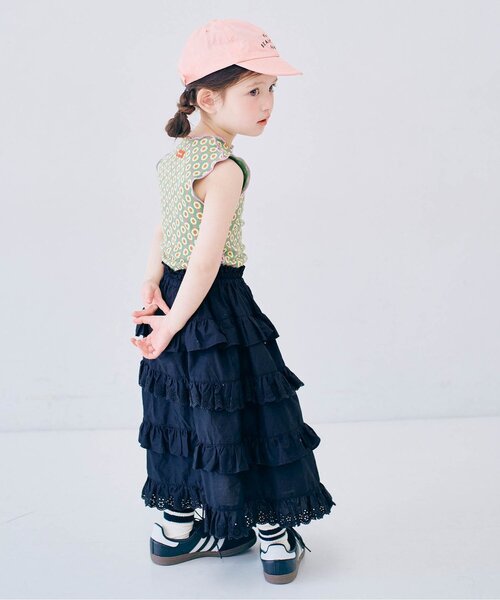 「p.premier」 「KIDS」キャミソールワンピース 100 レッド キッズ_画像3