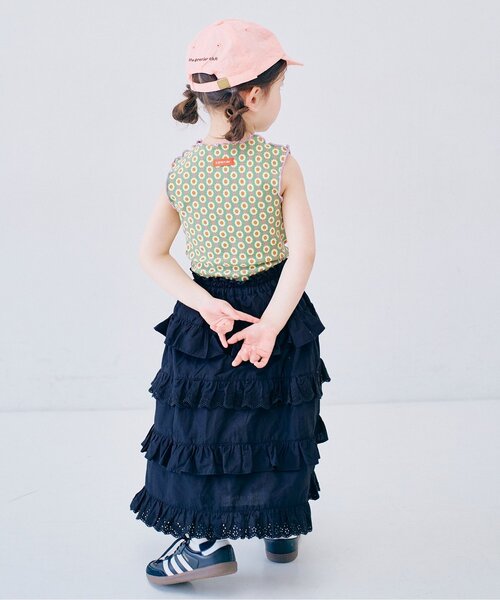 「p.premier」 「KIDS」キャミソールワンピース 100 レッド キッズ_画像4