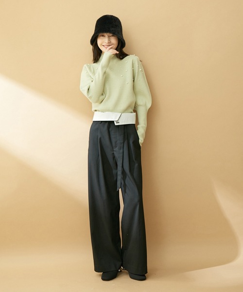 「VIS」 スラックス M ブラック レディース_画像5
