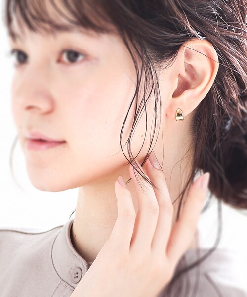COCOSHNIK シルバー スモールフープピアス COCOSHNIK ピアス シルバー スモールフープ ホロウピアス GP