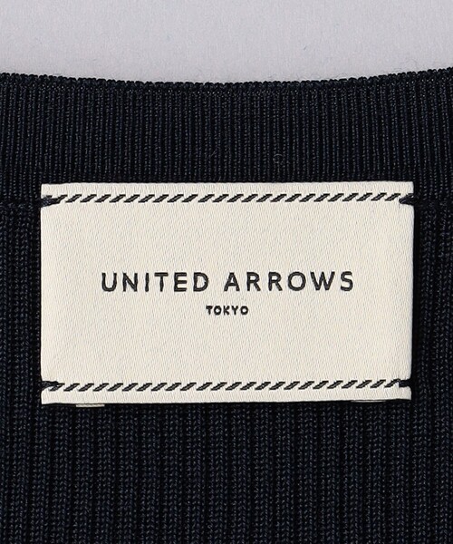 UNITED ARROWS ニット セーター シルクリブ Uネック レディース