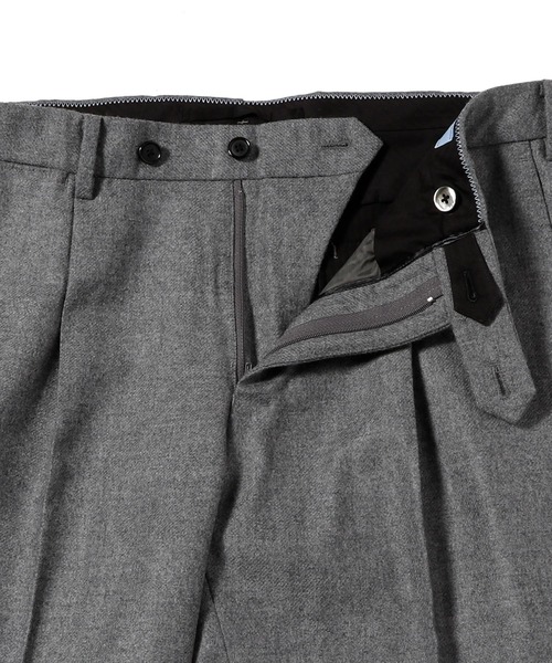 パンツ ESTNATION / フランネル 1プリーツスラックスパンツ ESTNATION フランネル