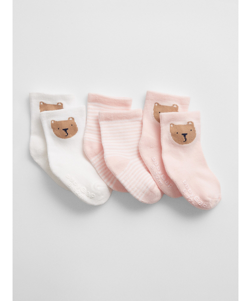 GAP（ギャップ） 靴下 3足セット ブラナンベア クルーソックス (ベビー 