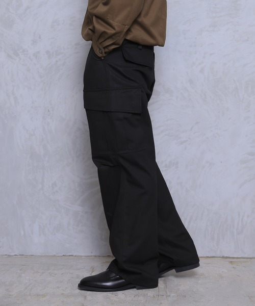 HOUSTON カーゴパンツ コットン BLK BDU ミリタリー ブラック M HOUSTON カーゴパンツ 「HOUSTON/ヒューストン」TWILL BDU PANTS