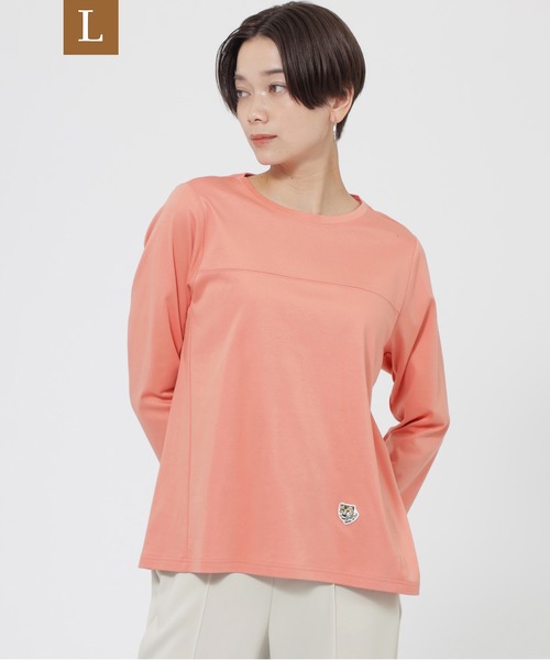tシャツ 「L」「ウォッシャブル」タイガーパッチカットソー レディース