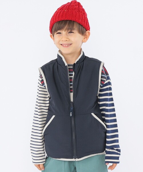 SHIPS ベスト KIDS:100〜130cm /「撥水/手洗い可能」ボア