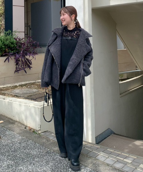 サロペット・オーバーオール・オールインワン rienda rienda サロペット オーバーオール ベルトデザインロンパース