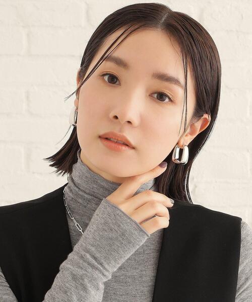 COCOSHNIK（ココシュニック） ピアス シルバー ホロウフープピアス