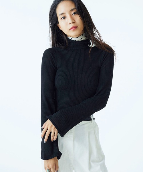 tシャツ RIB TURTLE NECK レディース