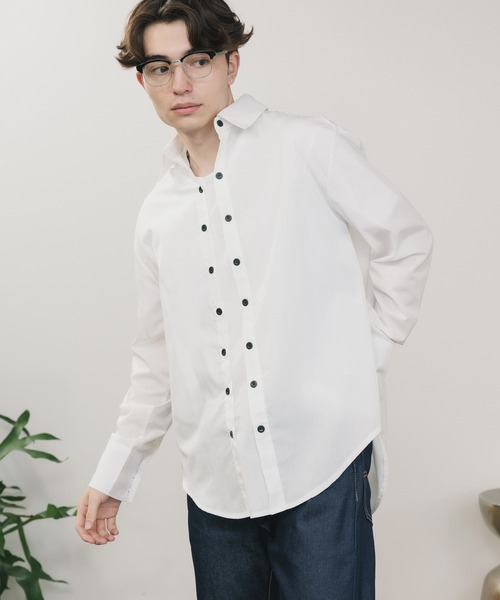 ブラウス シャツ ユニセックスリブシャツ レディース メンズ セール】ユニセックスリブシャツ（シャツ/ブラウス）｜etre pret