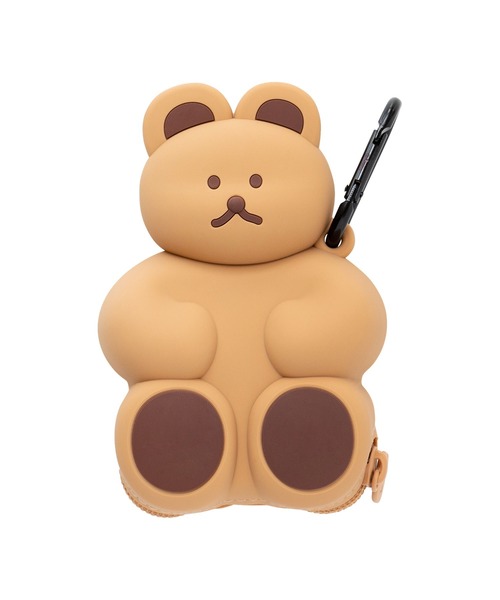 美品MCMクマ型ポーチ Brunch Brother ポーチ ブランチブラザー カラビナ付 レディース