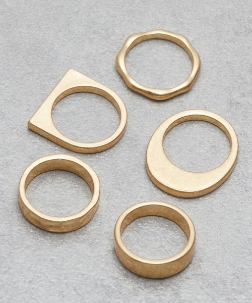 ヴィンテージ風金色アクセサリーセット　指輪　イヤリング　ブローチセット 22rg0422-01.jpg