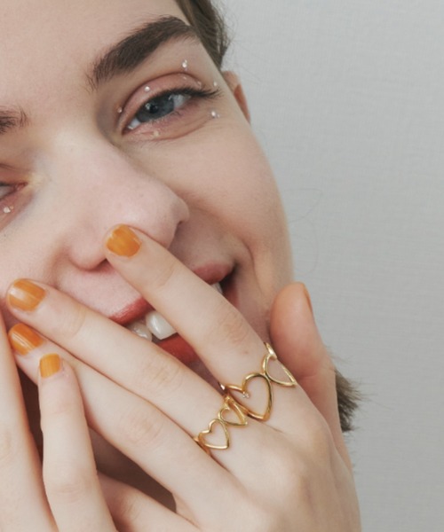 指輪・リング Wavy Heart Ring #8409 Unitage 指輪 リング ハートオープンリング レディース